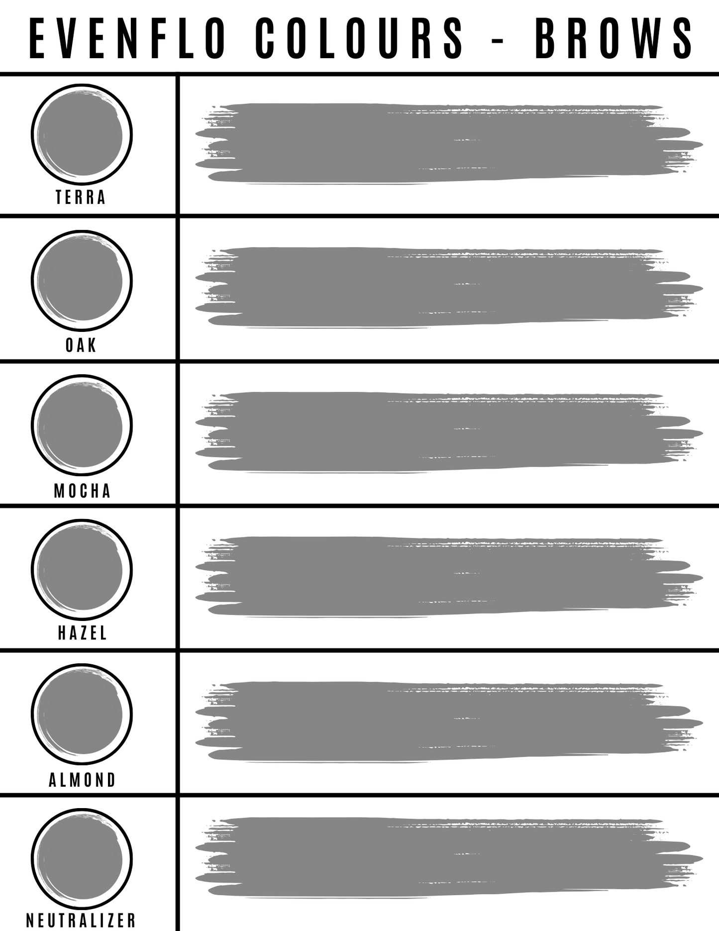 Vertical Pigment Swatch Sheets